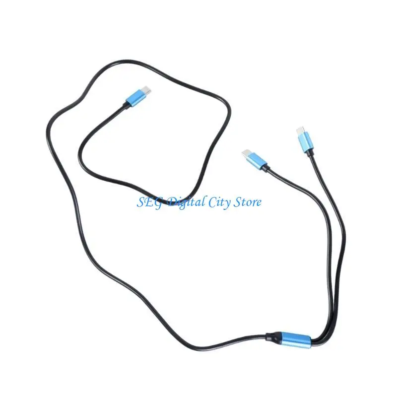 

U75B Double Type C Splitter Cable USB C To Type C Extension For Charging Two Devices Simultaneously With Data Port