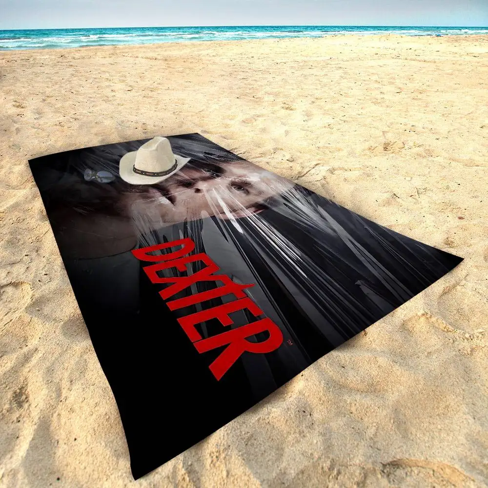 Classic Horror TV D-Dexter Microfiber Blanket Quick Drying Beach Towels Oversized Printing Super Absorbent Pool Towel Blanket
