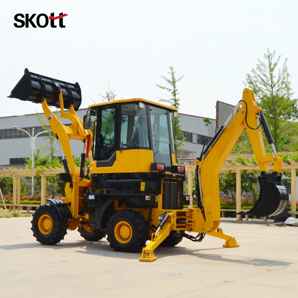 Backhoe Loader Mini Compact 4WD Hydraulic Front‑Loader Rear Backhoe CE EPA Euro5 Small Engineering Machine