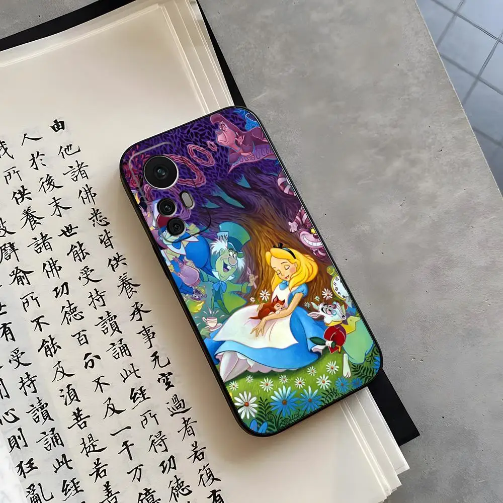 Funda de teléfono Disney Alicia en el país de las Maravillas para Xiaomi Redmi Note 14 10 13 12 Pro POCO F4 F5 X5 Pro 12 13 11T Lite Ultra