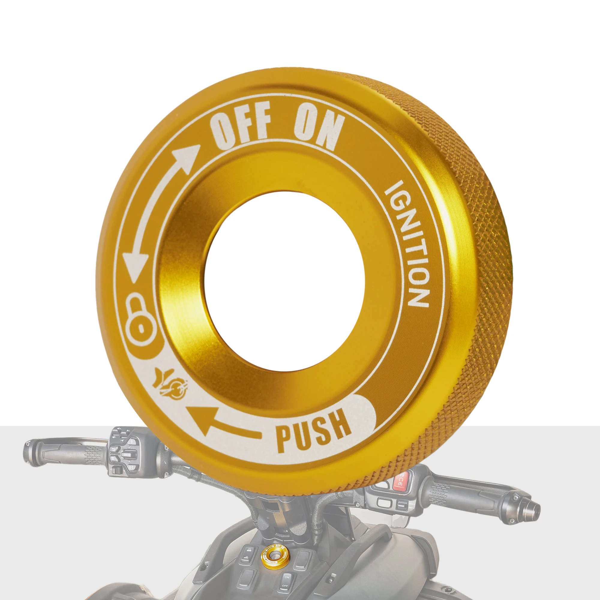 ゴールドアルミニウム製イグニッションキースイッチカバー-can-am-canyon-redrock-xt-2025-26用-スタートロック保護キャップ