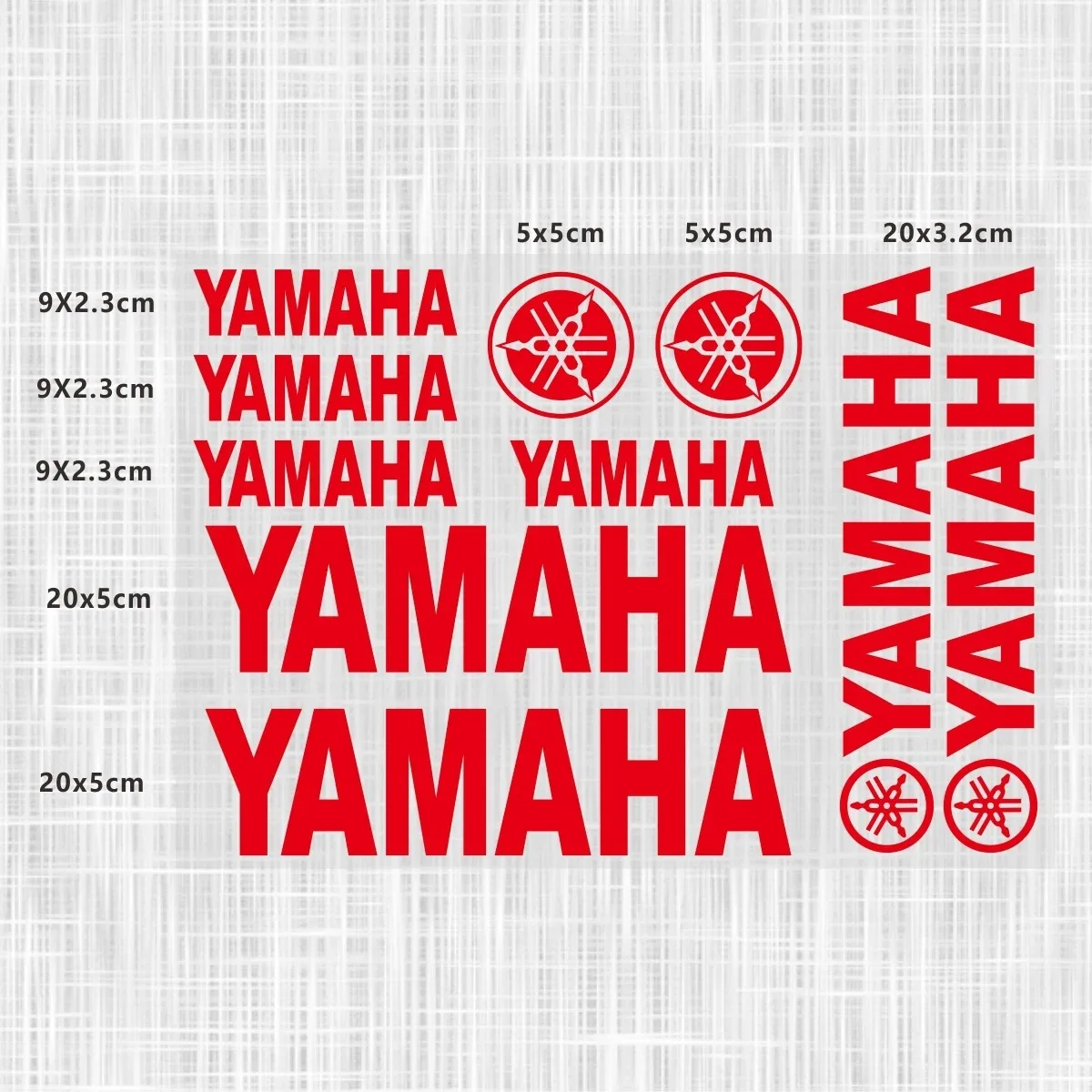 لملصقات ياماها الإنجليزية شعار دواسة دراجة نارية خزان الوقود خوذة الديكور مجموعة ملصقات