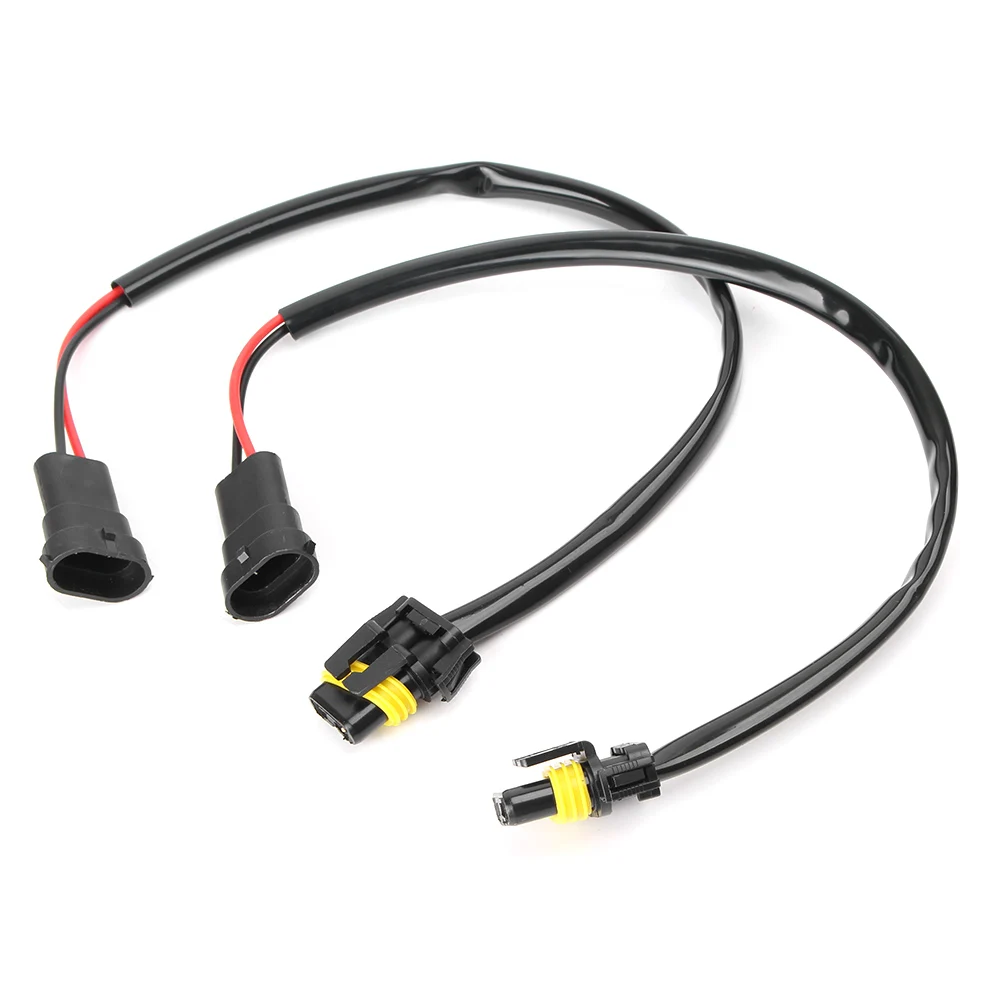 2x H11 H8 Socket to 9006 Car Conversion Harness Adapter Cable For Headlight HeadLamp Universal