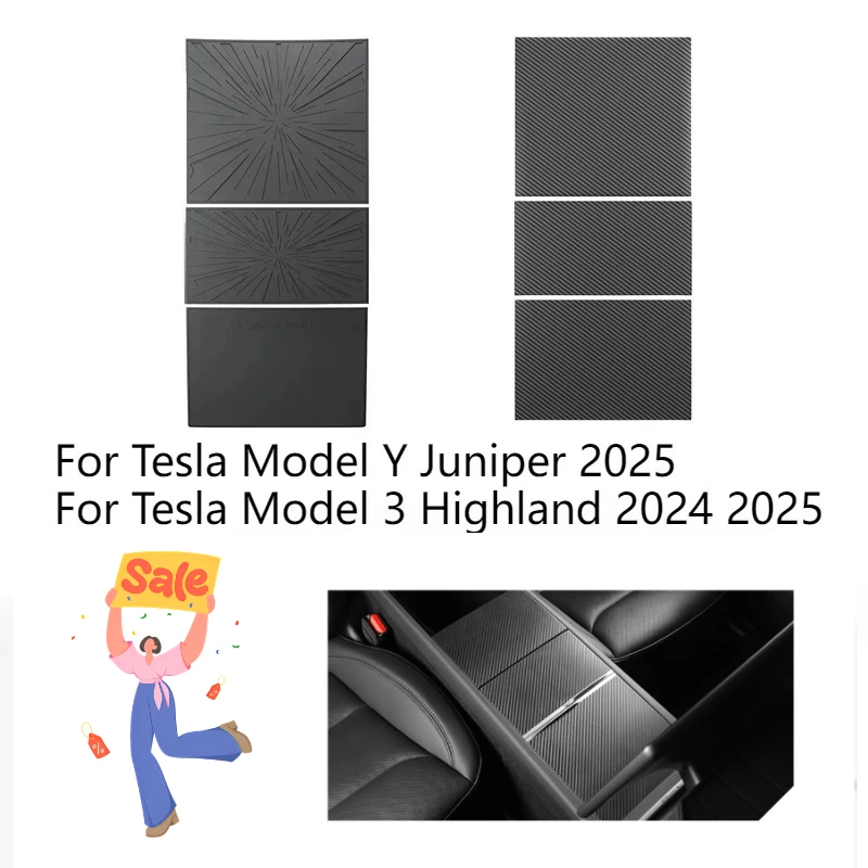 

Для Tesla Model 3 Highland Model Y Juniper 2025 Защитная накладка для центральной консоли из углеродного волокна ABS Аксессуары для центральной панели управления