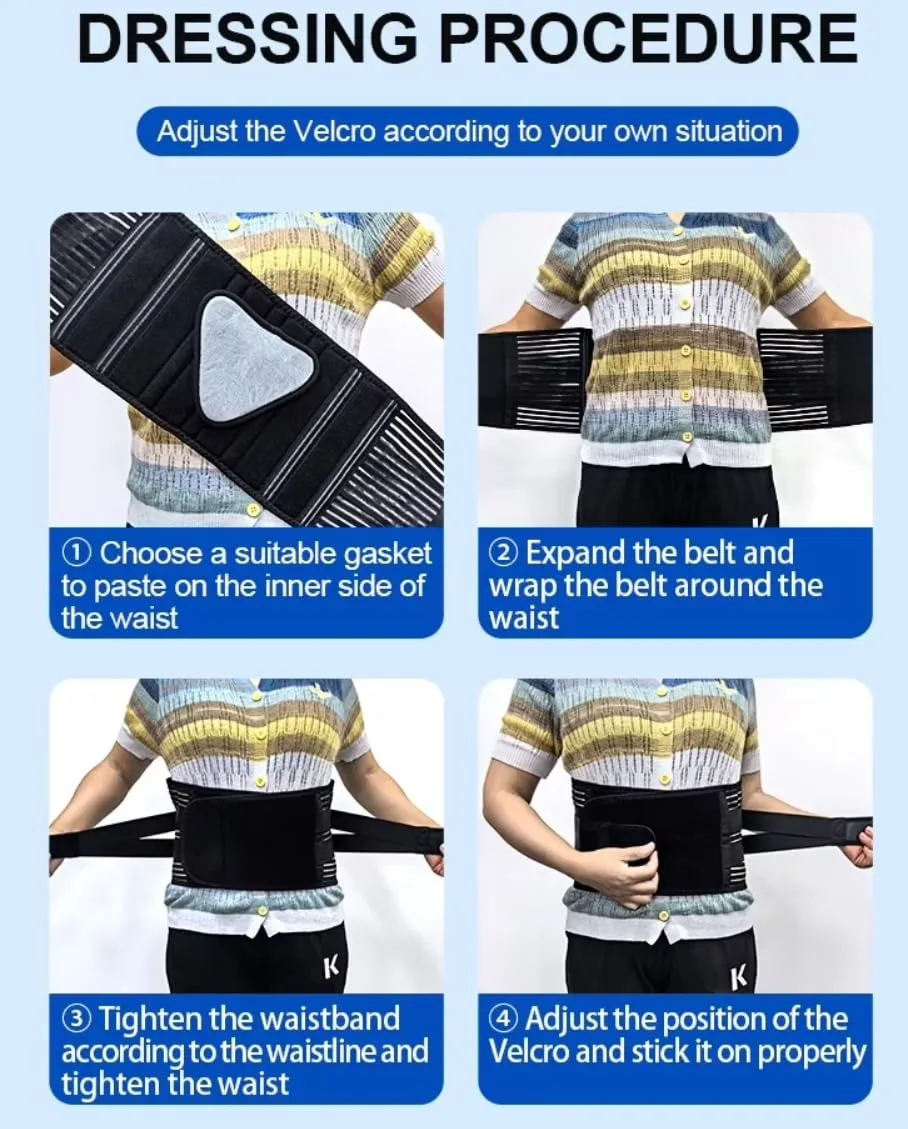 Back Brace for Men & Women - Lower Back Support Belt for Sciatica, Bulging Disc & Pelvic Pain Relief - Adjustable Lumbar Support image 6