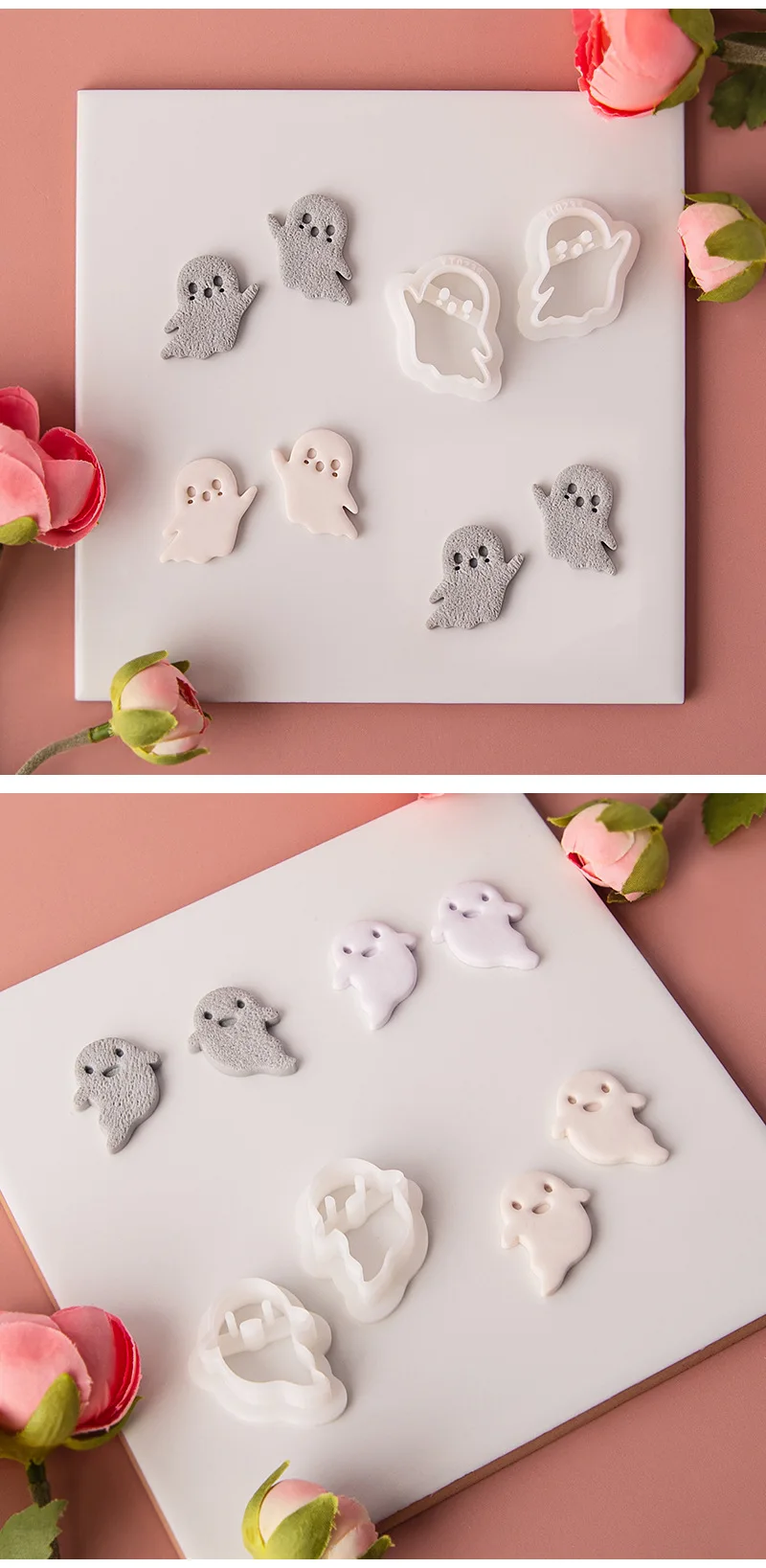 Halloween Ghost Polymer Clay Cutter Herbst Prägung Urlaub Party weiche Keramik Ton Formen für DIY Ohrring Schmuck Anhänger Herstellung – Detail 11