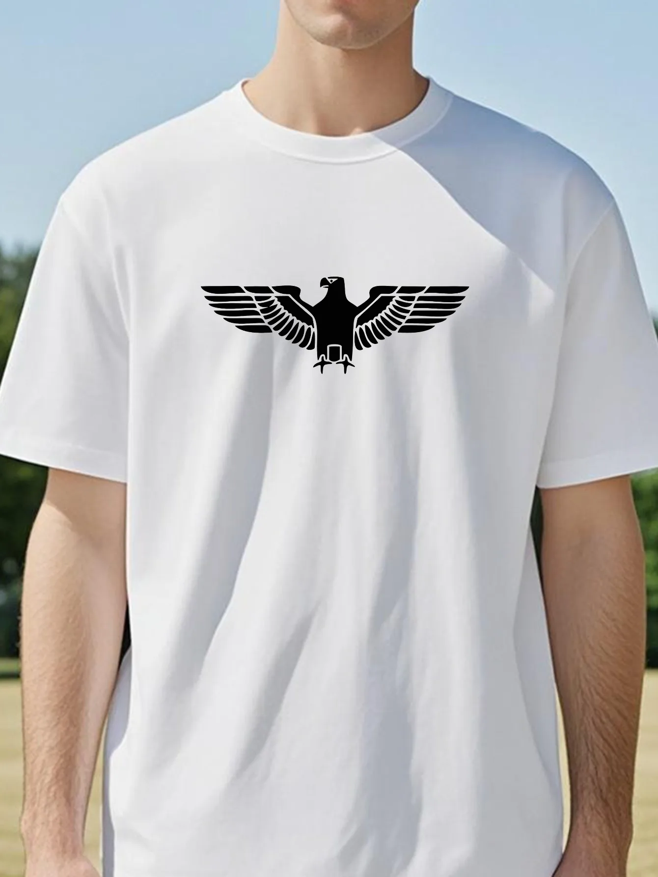 Eagle Graphic T-Shirt Men women Fashion Casual Cotton Short Sleeve Summer Breathable Round Neck Tee