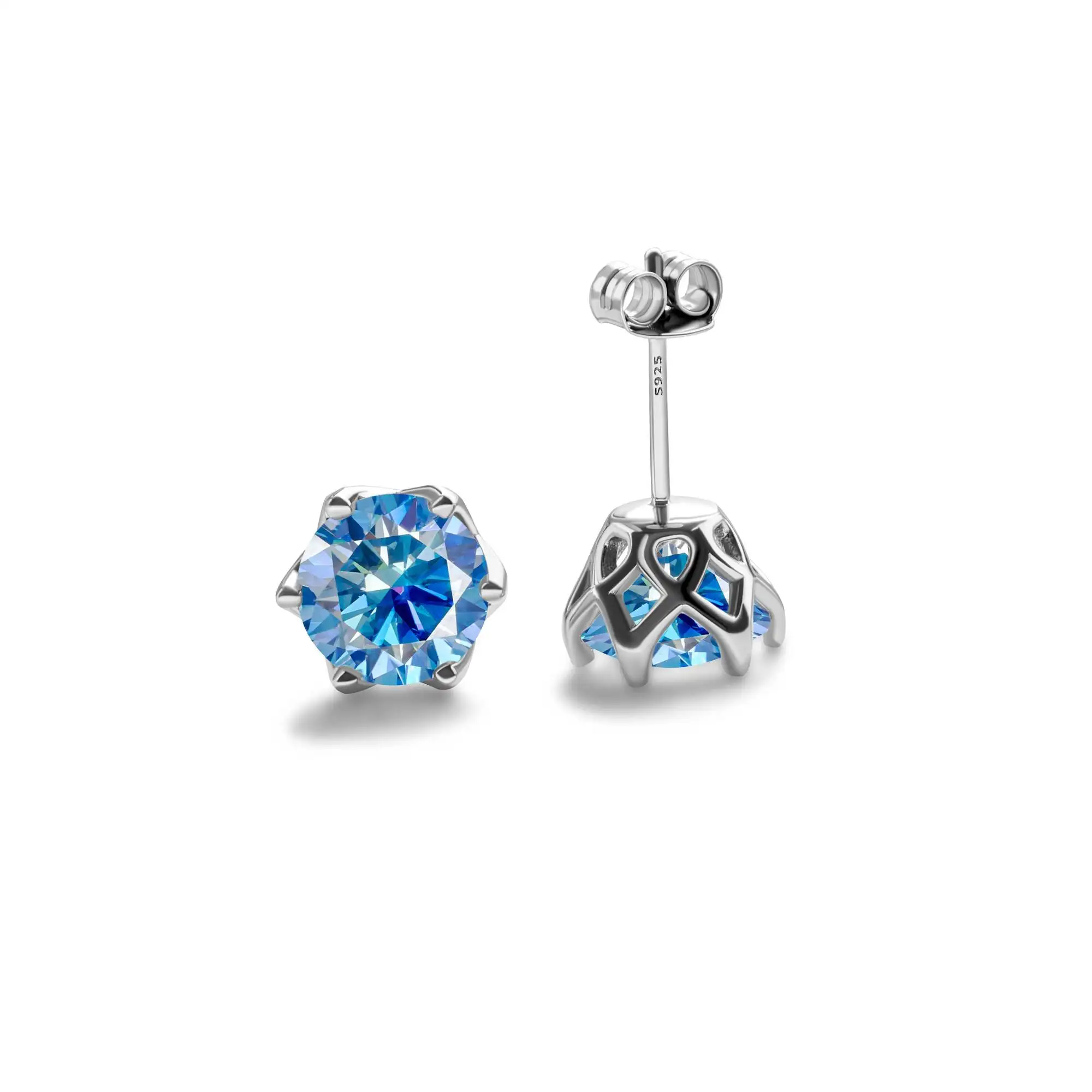 925 Sterling Silber Moissan ite Ohrringe für Frauen mit super funkelnden zertifizierten Labor Moissan ite Diamant weiblichen edlen Schmuck Geschenk – Detail 15