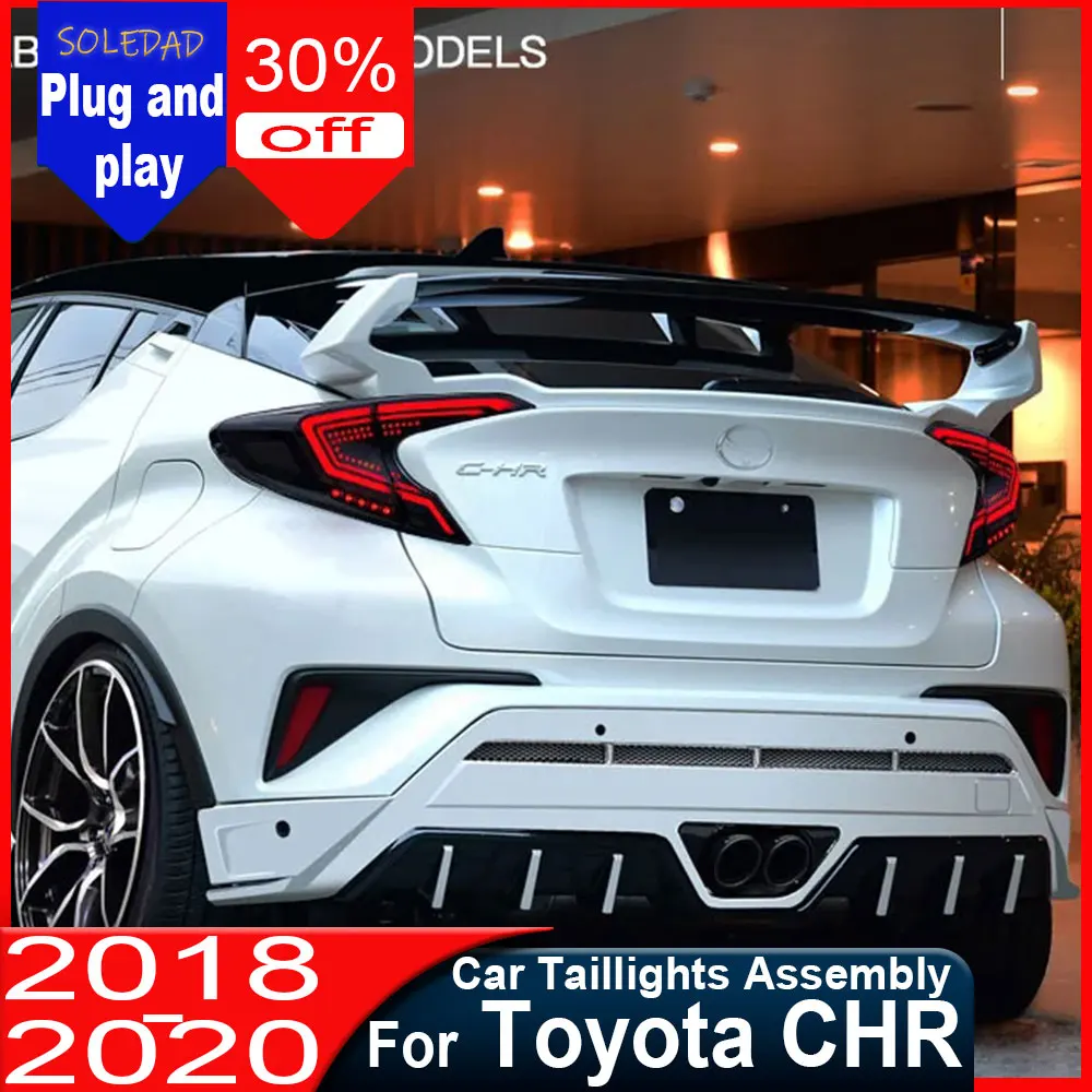 Car Taillights For Toyota C-HR CHR 2017 2018 2019 2020 2021 2022 2023 Led Tail Lights Rear Lamp DRL Brake Park Signal lamp - view 3