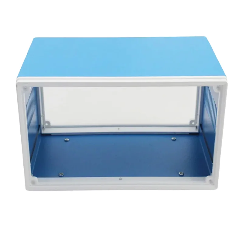 B08B-Junction Box Blue Metal Project Box DIY Electric Enclosure Case Preventive Case Electrical Box
