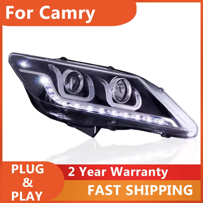 KOWELL Car Styling per fari Camry 2014 2015 2016 2017 nuovo Camry V55 LED Headlight LED drl Lens Double Beam H7 HID Xenon