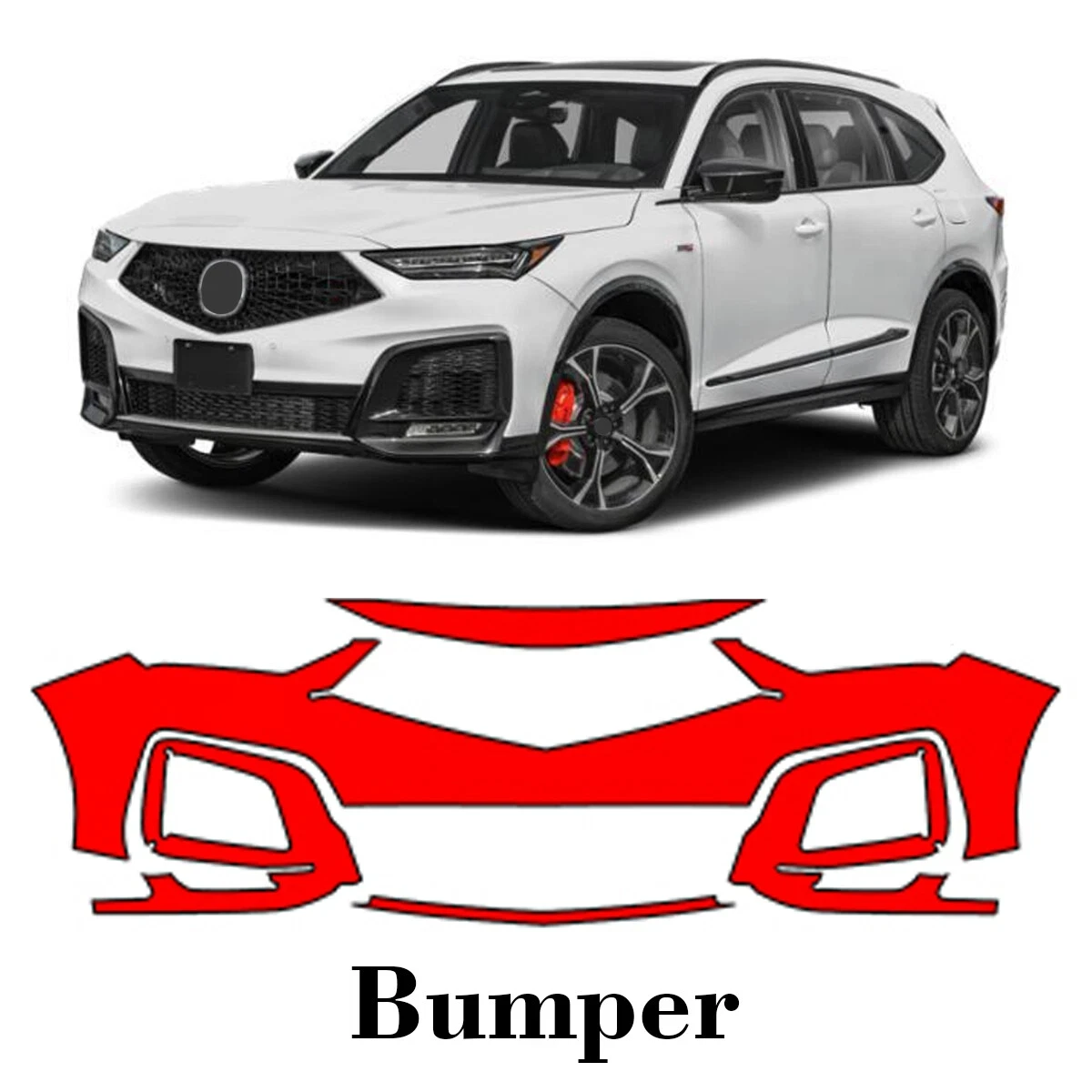 For Acura MDX A-Spec 2025 TPU Paint Protection Film Self-Healing Clear Bra Pre-cut PPF Front Bumper Anti-Scratch Resistant