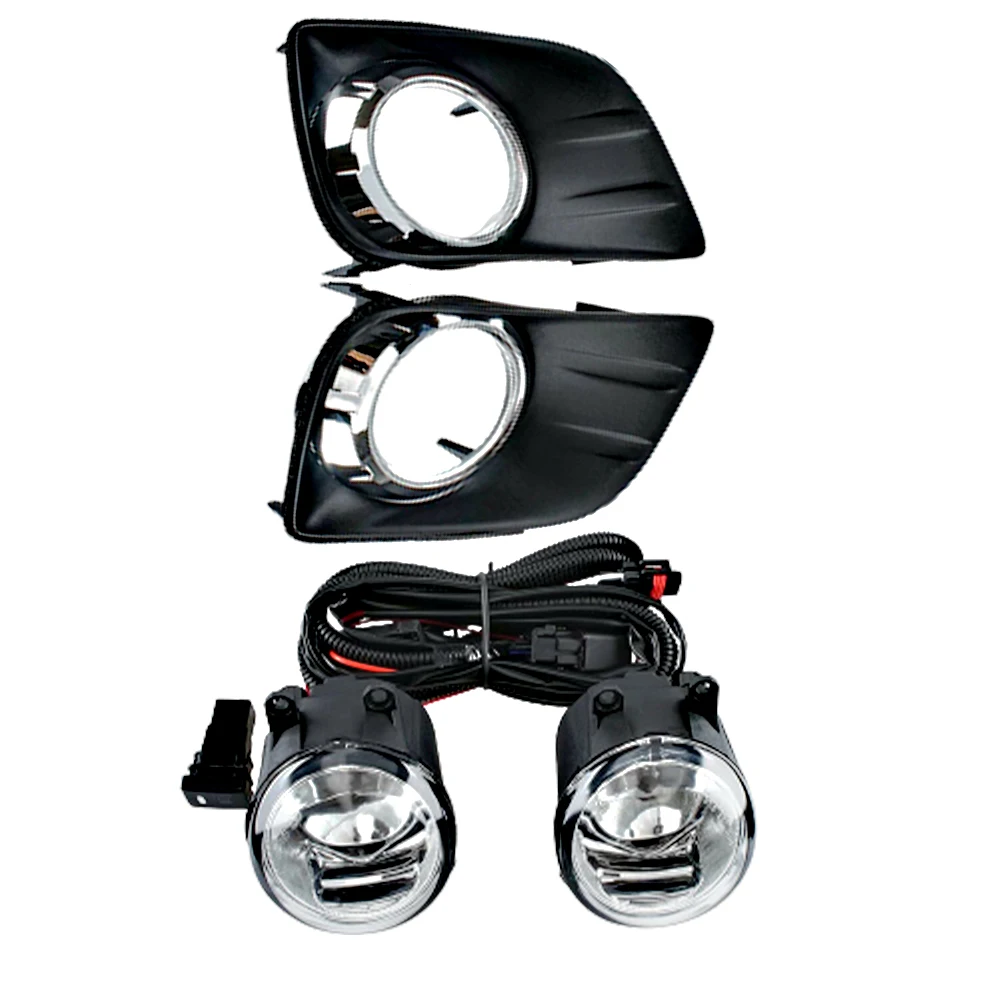 

1 пара противотуманных фар, комплект аксессуаров в комплекте для Toyota Land Cruiser Prado FJ150 2010 2011 2012 2013, противотуманная фара переднего бампера
