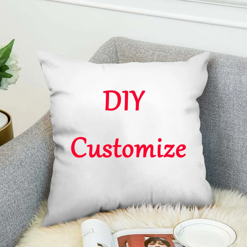 DIY Customize Pillow Case Polyester Decorative Pillowcases Throw Pillow Cover Home Decoration Drop shipping