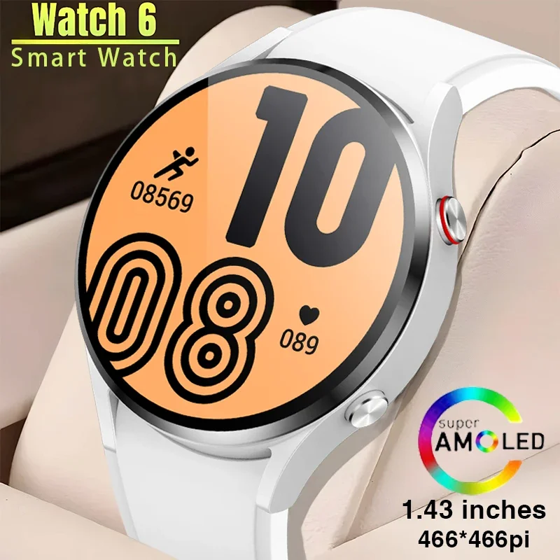 

2024 New Smart Watch 6 Fashion Women Smart Watch Voice Calling Real AMOLED HD Screen Sports Smart Watch Men For Huawei Xiaomi