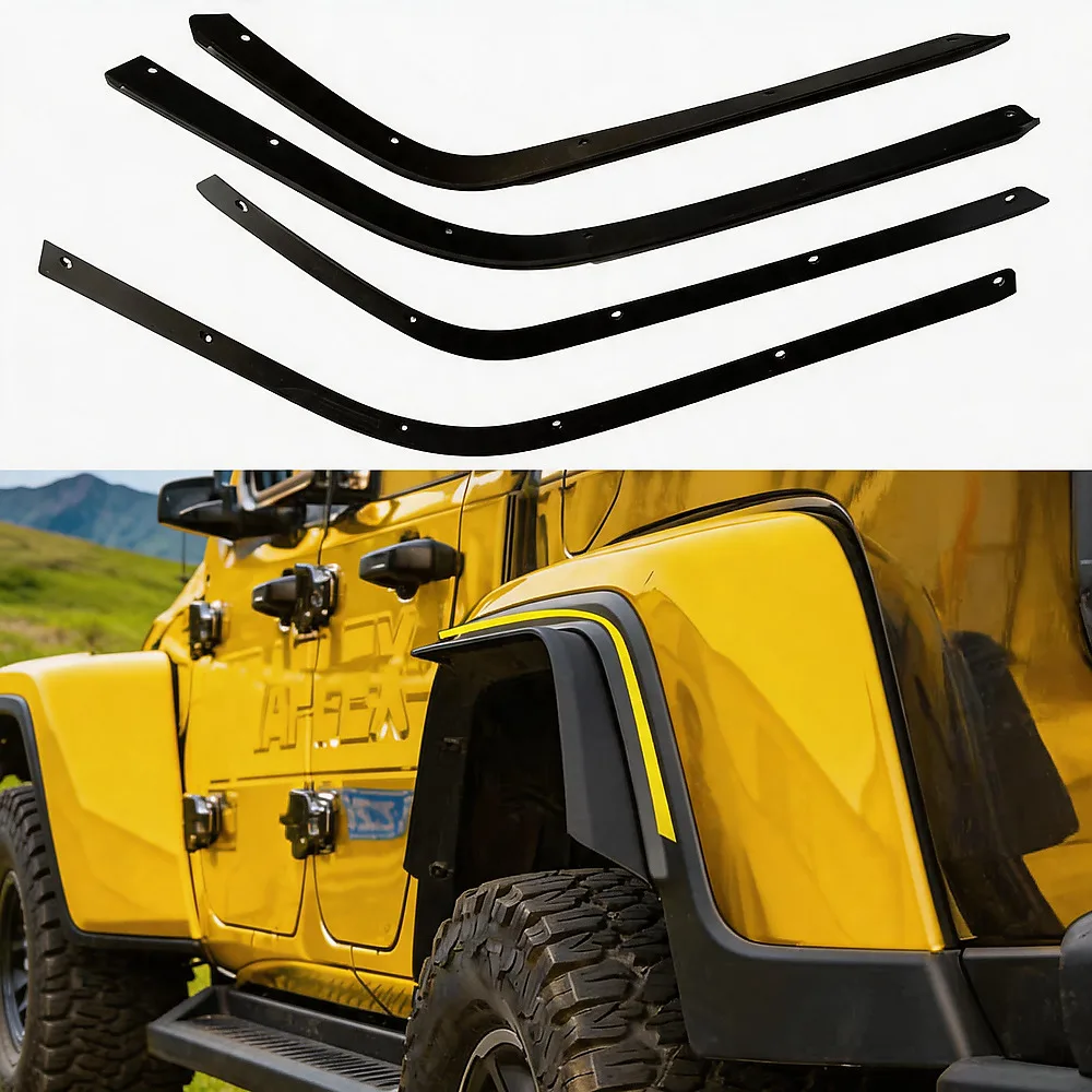 Widening ABS Origina Fender Front Rear Fenders Flares Extension ABS Black 4PCS For Jeep Wrangler Gladiator JT2020+ SXMA JT1012