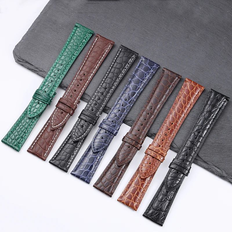 Crocodile Leather Watchband 14mm 18mm 20 22mm Genuine leather bracelet high grade watch strap handmade strap watches accessories