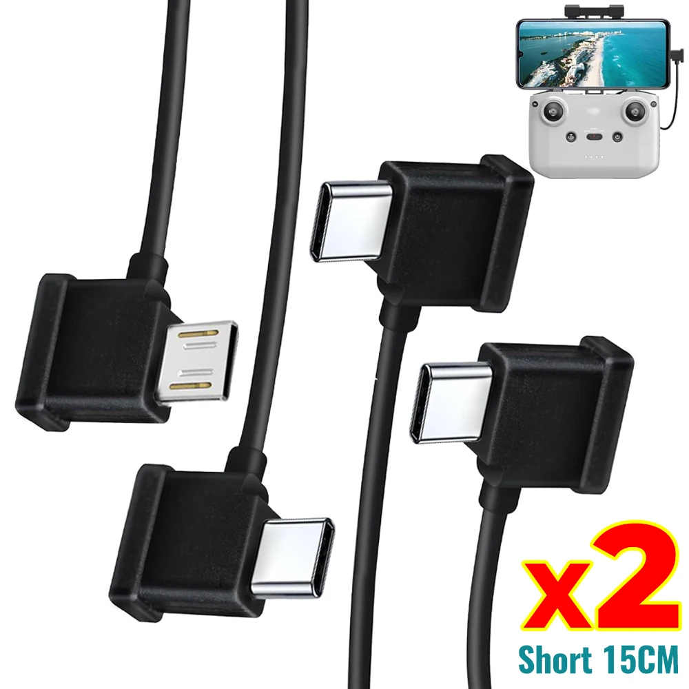 1/2Pcs Drone Remote Controller OTG Extension Cable For DJI MINI 4K/2/3 Pro/SE/Pro/Air/Mavic To iPhone Samsung USB Type C Micro