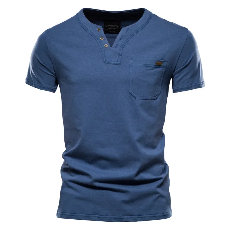 LIBIELIY Summer New Fashion Japanese Style Men's Casual Trendy Solid Color Sports T-shirts Short Sleeve O-neck Cotton T-shirts M