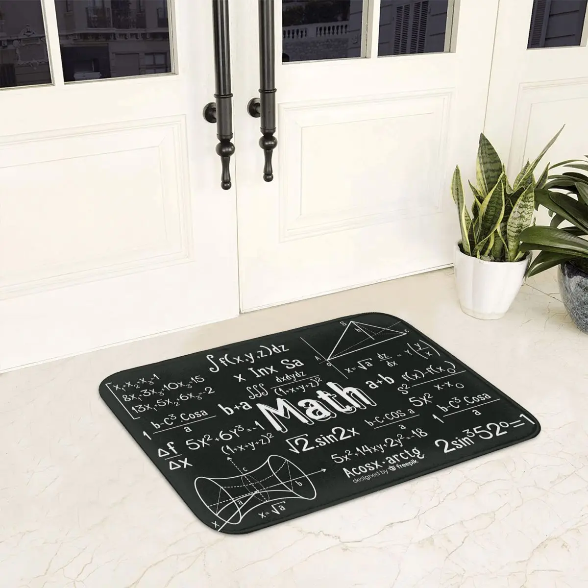 Mathematical Formula Creative Design Math Formula Doormat Absorbent Mat Carpet Rug Kitchen Entrance Floor Mat for Footpad Mats