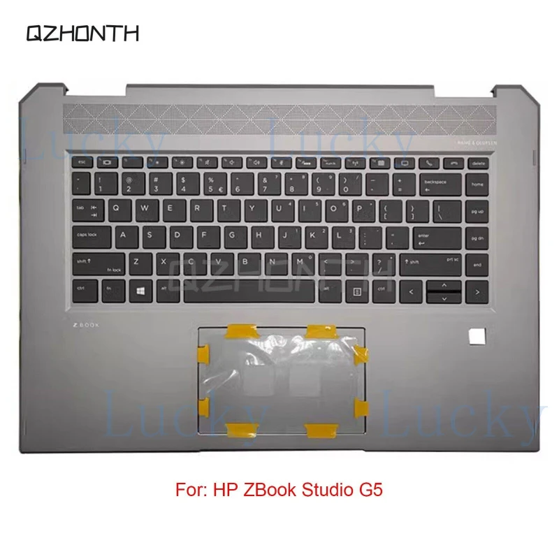 f  New For HP ZBook Studio G5 Palmrest with Backlit Keyboard L34210-001 Gray 15.6