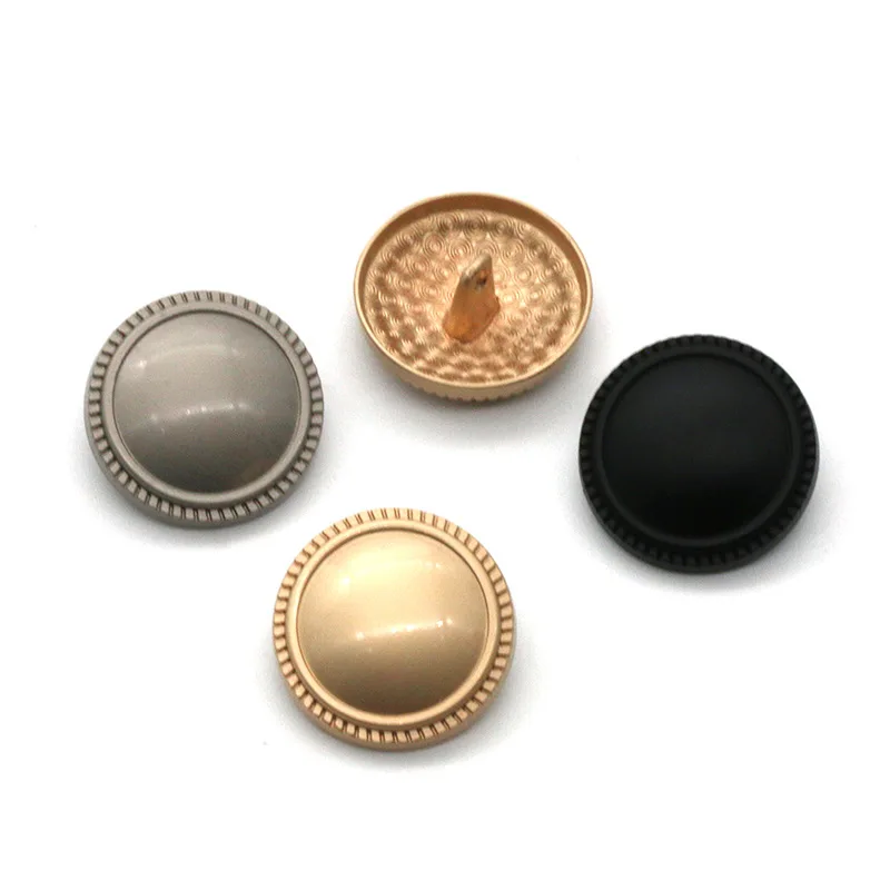 15Pcs 18-25mm Wholesale gold silver black metal buttons handmade sewing coats windbreakers clothing accessories B105