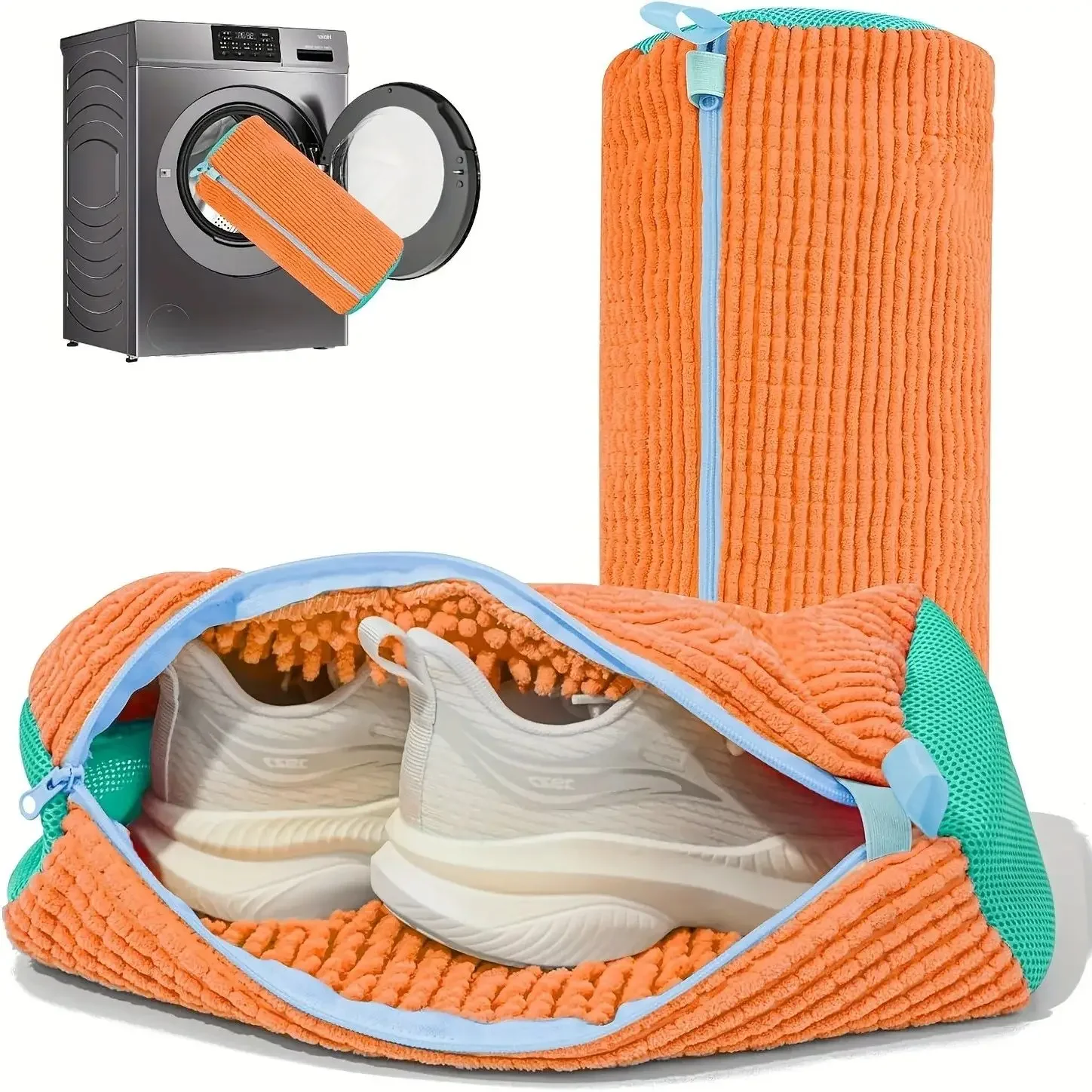 New 1Pcs Shoe Washing Machine Bag Reusable Shoes Cleaning Dryer Bags 360° Deep Clean for Tennis Shoes Sneakers and Slippers