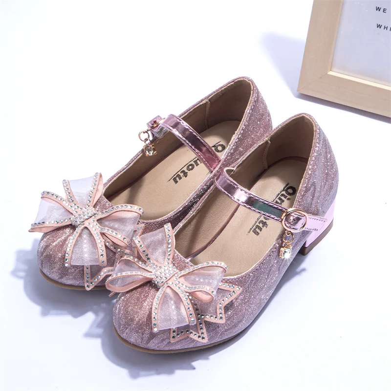 Baby Girls Princess Shoes Bow Student Casual Stage New Lace Catwalk Kids Sandals Fashionable Cute Comfortable Spring and Summer