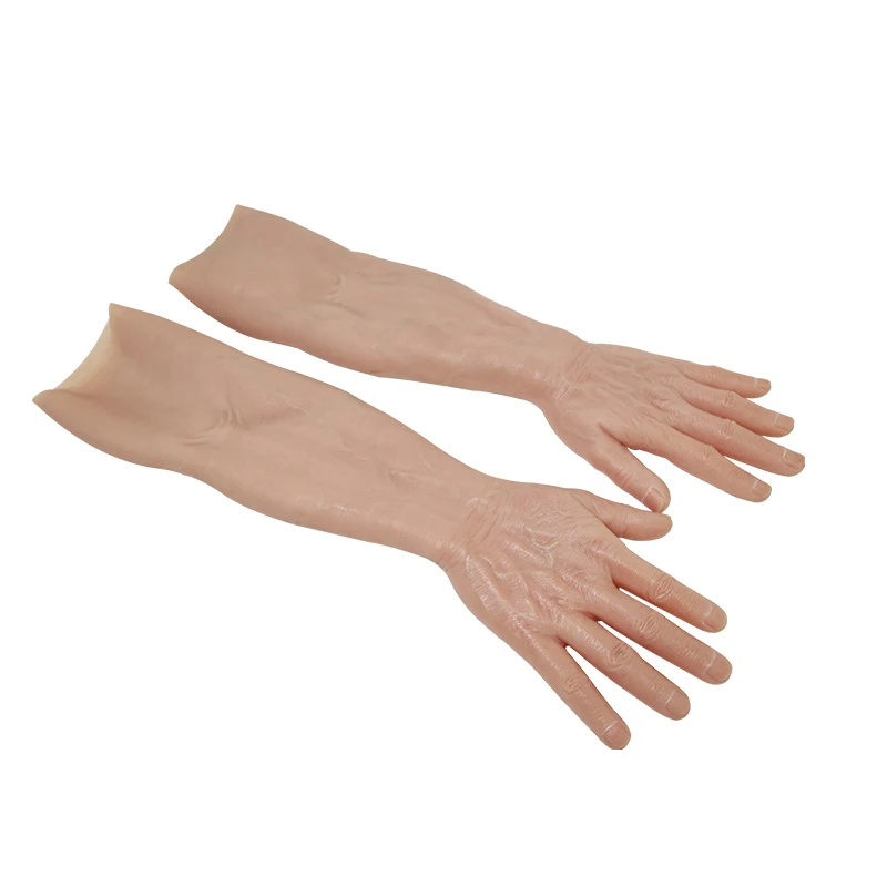 Smitizen Silicone Men's Gloves False Hands Realistic Muscular Arms for Men Artificial Fantasy Cosplay Costumes Lifelike Handwear