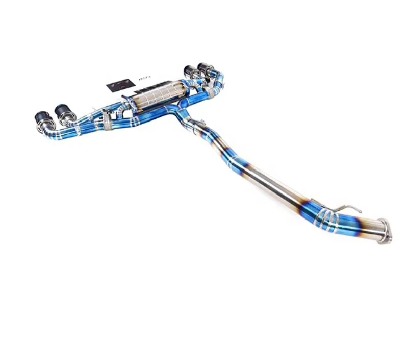 Titanium Exhaust Catback Muffler Pipes With Sound Valve & Carbon Fiber Tips High Performance For Nissan GTR R35 3.8T 2008+