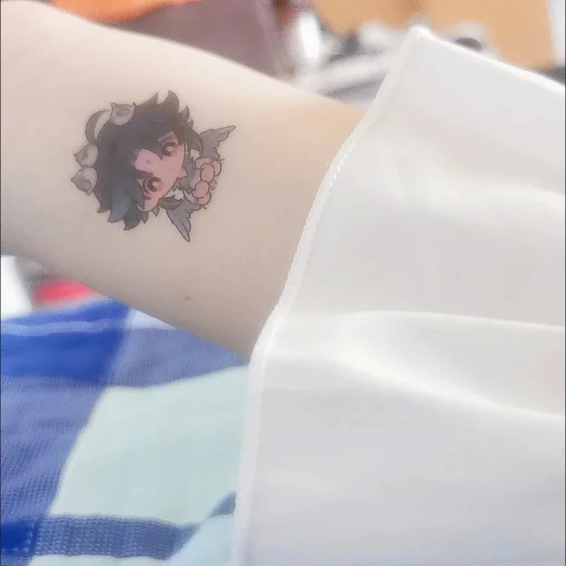 Game Impact Cosplay Cute Cat Form Kaveh Ai Haitham Tattoo Sticker Temporary Tattoo Sticker For Girl Boy Waterproof Fake Tatto