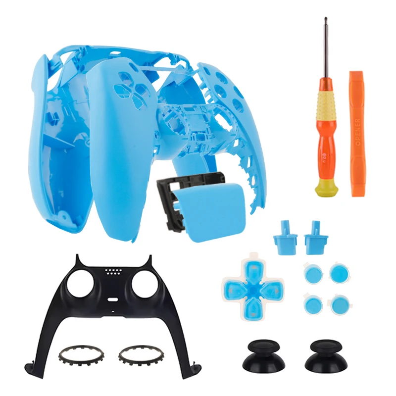 Kompletny zestaw do wymiany obudowy kontrolera PS5 DualSense, przednia i tylna obudowa z touchpadem BDM-010/020/030/040/050, narzędzia do modyfikacji DIY — zdjęcie produktu 3