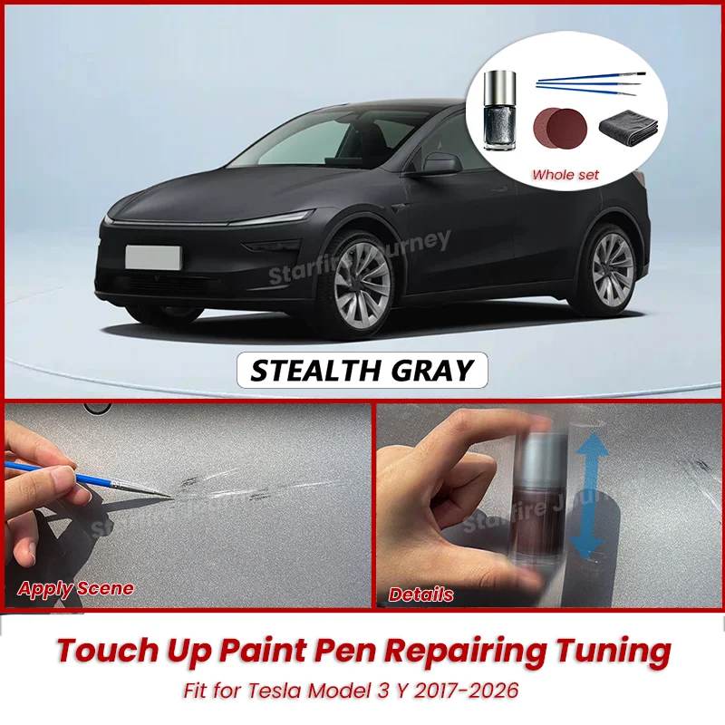 Auto Tuning Paint Spot Pen for Tesla Model 3 Y 2017-2026, Car Body Scratch & Dent Repair, Exterior Touch Up Tool for Detailing