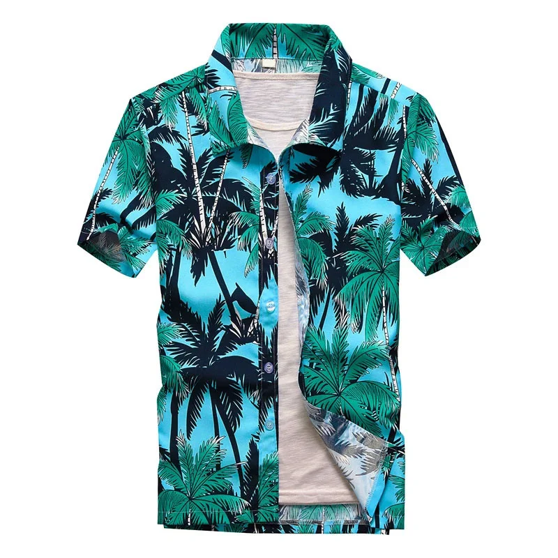 Fashionable Flowers Pattern Shirts For Men Plants 3D Printed Hawaiian Shirt Beach Short Sleeve Fashion Tops Blouse Aloha Shirts