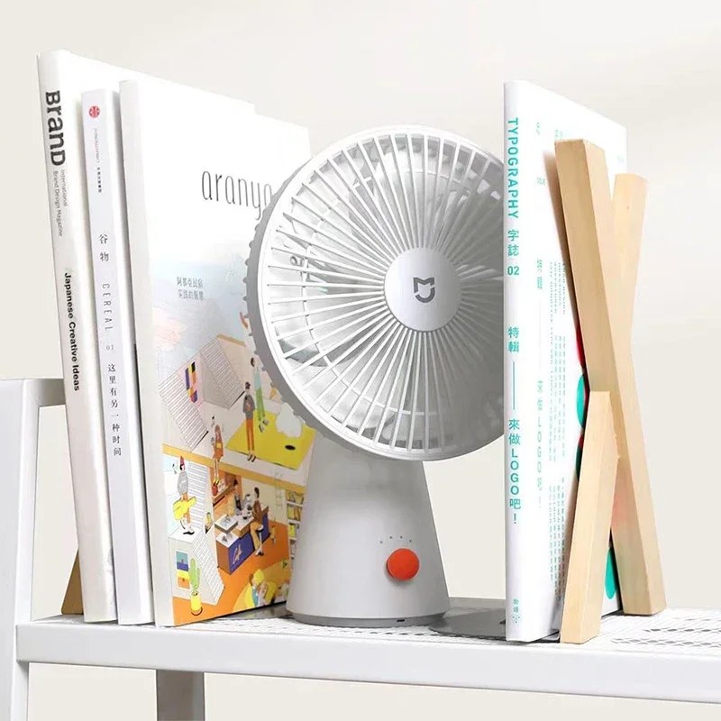 XIAOMI Mijia مروحة مكتب محمولة USB قابلة للشحن يده مراوح كهربائية صغيرة لاسلكية تبريد الهواء مروحة صغيرة 4 سرعة التروس
