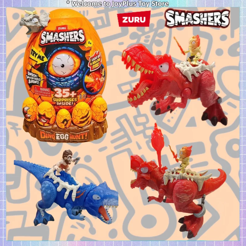 

Zuru Smashers Dino Egg Hunt Blind Box Surprise Toy Light Up Breath Fire Dinosaur Egg Collectible Children Creative Toy Boys Gift