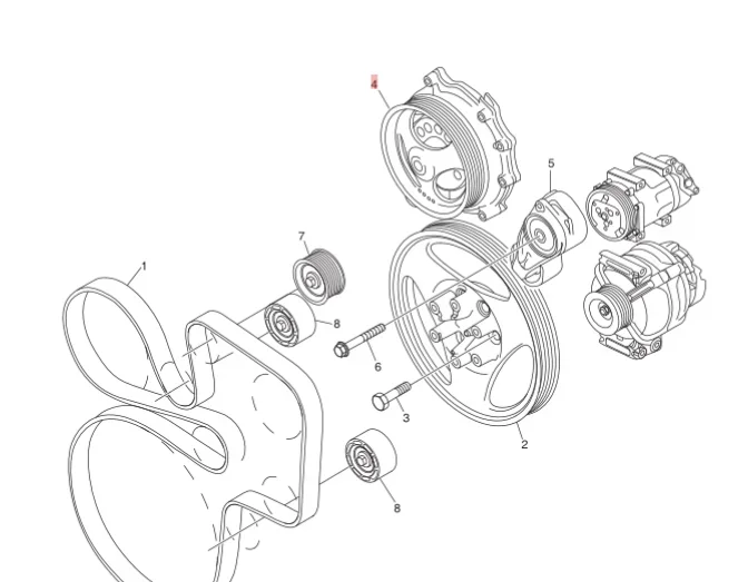 Doosan Daewoo Hyunda I Excavator Original Scan Ia Water Pump 400907-00032 Coolant Pump MX529370 for DX360LC