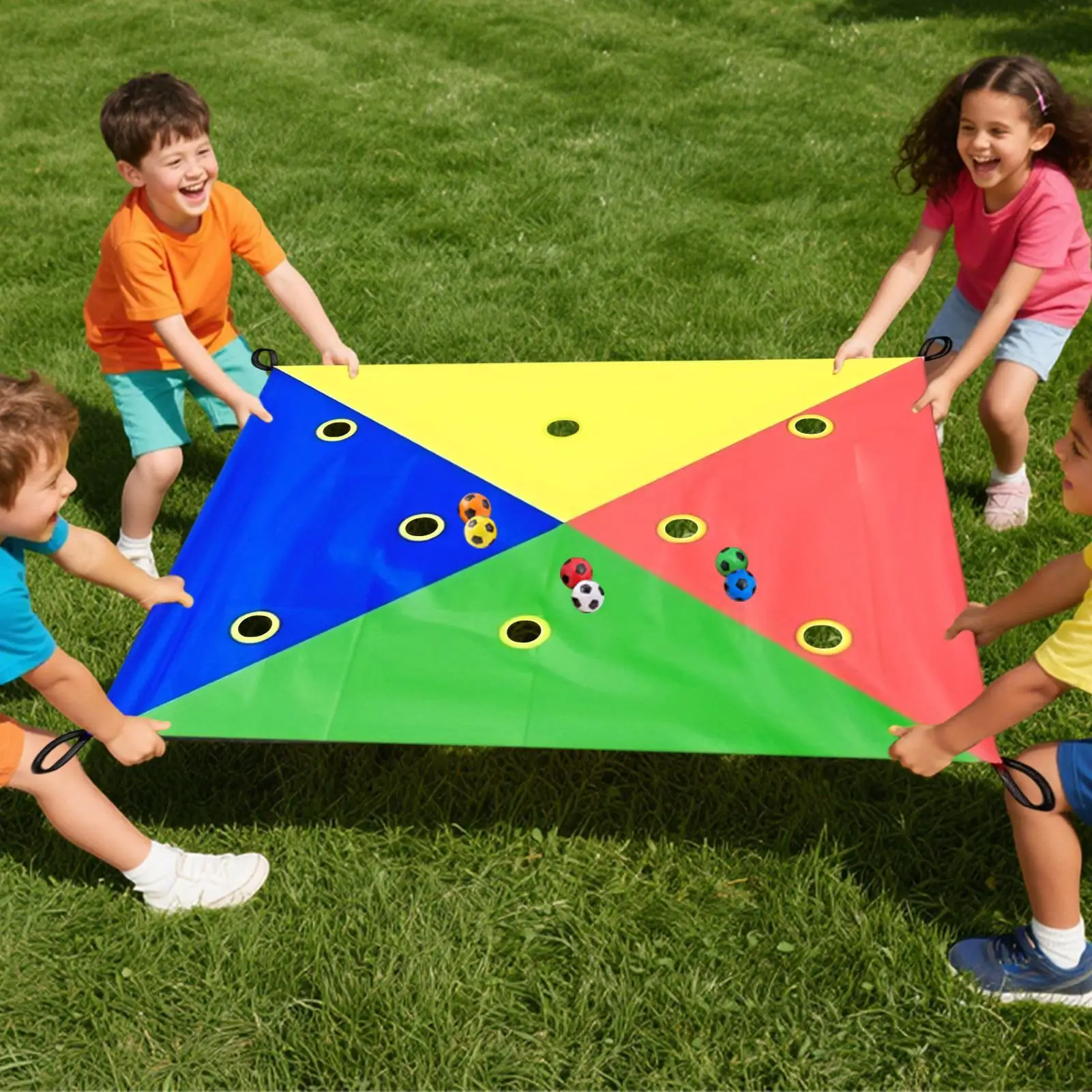 Collaborative Hole Tarp Game Team Building Activity Kit for Schools, Corporate Events, Parties & Outdoor Group Challenges