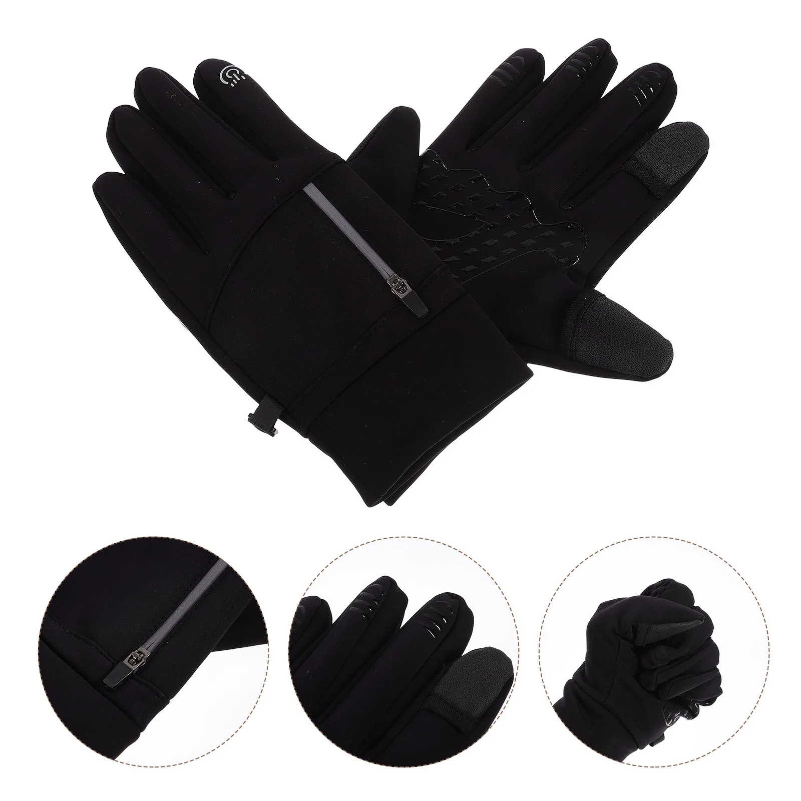 

1 Pair Windproof Touchscreen Breathable Sun Protection Cycling Gloves For Outdoor Sports Fishing Hunting Cold Weather Work Hand