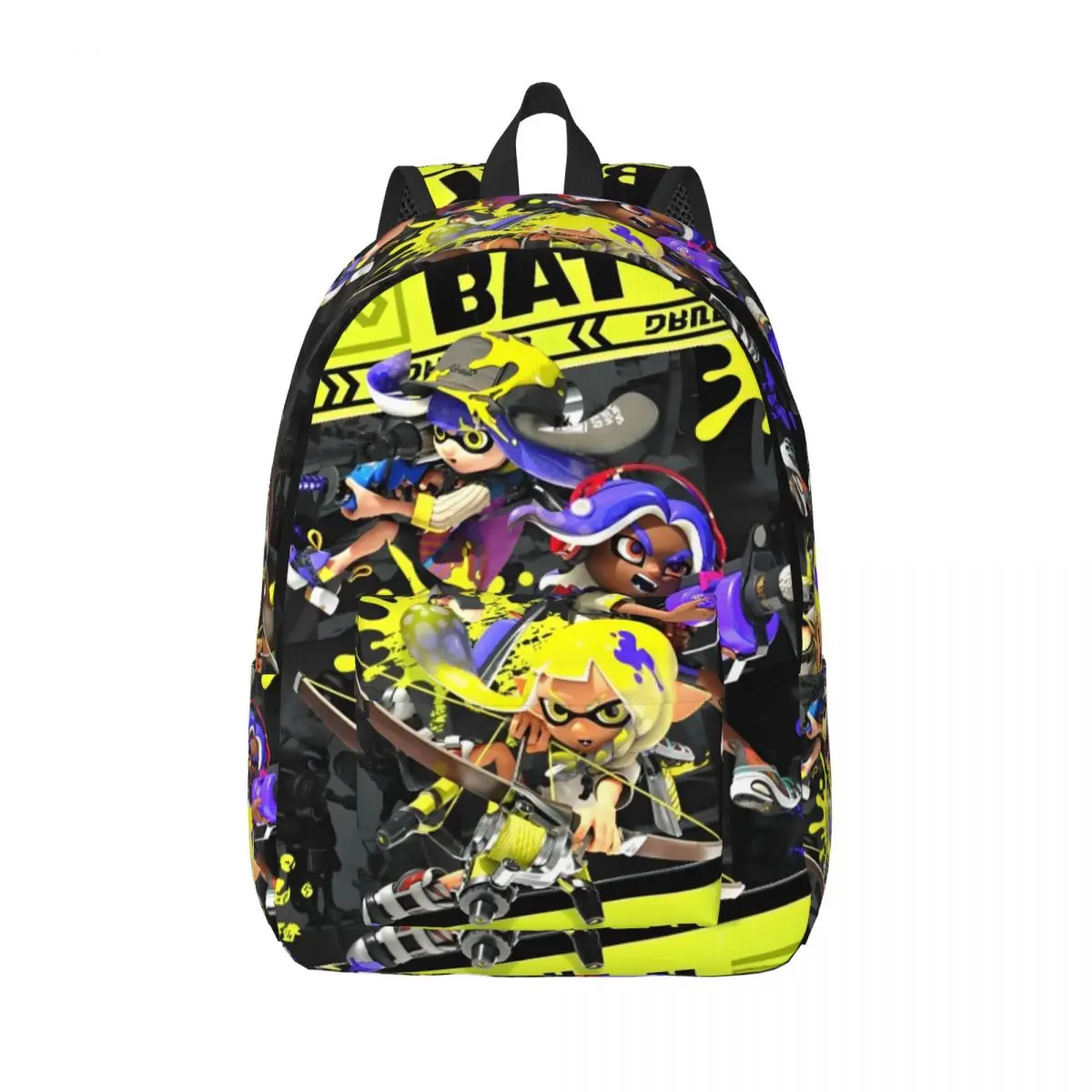 

Shoot Video Game Splatoon Teenage Backpack Lightweight Student Business Daypack for Men Women Laptop Computer Canvas Bags