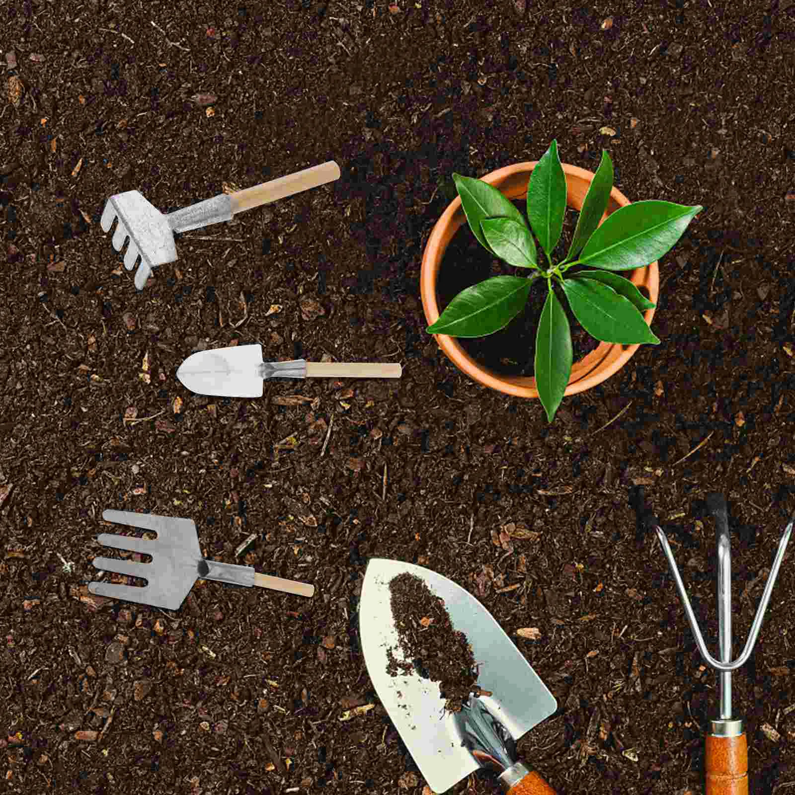 5 Pcs Mini Garden Tools DIY Gardening Bonsai Shovels Multi-purpose Small Planting Home Transplanting Iron Flower