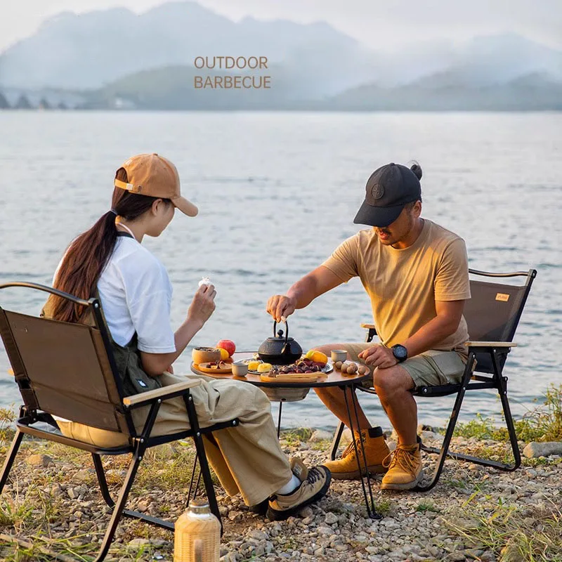 Portable Smokeless Barbecue Grill, Camping Supplies, Outdoor Camping Supplies, Tea Around the Stove, Lightweight Mini Table