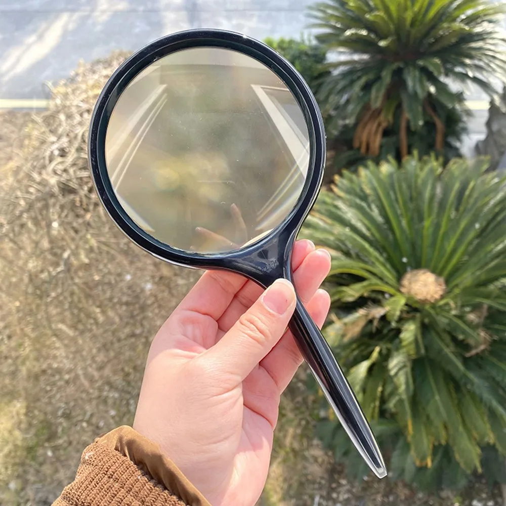 10cm Diameter 2.5x Handheld Portable Reading Magnifier Helping Hands Loupe Magnifying Glasses