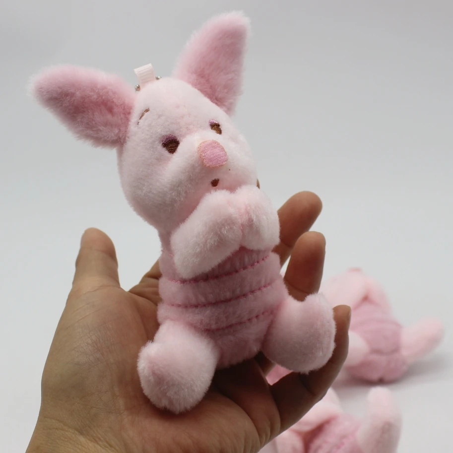 1piece Disney Kawaii Pooh Bear Piglet Cute Sleepy Series Plush Keychain Pendant Cartoon Plush Doll Toy Christmas tree ornament