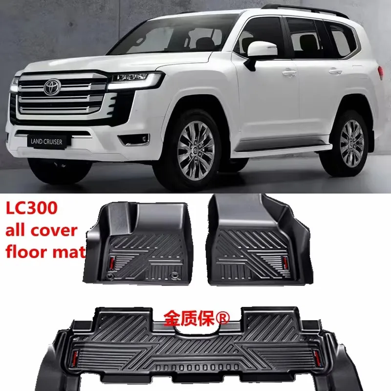 

Использование для TOYOTA Landcruiser LC300 автомобильный ковер LC300 Коврики в багажник LC300 Водонепроницаемый прочный защитный ковер LC300 напольный коврик LHD