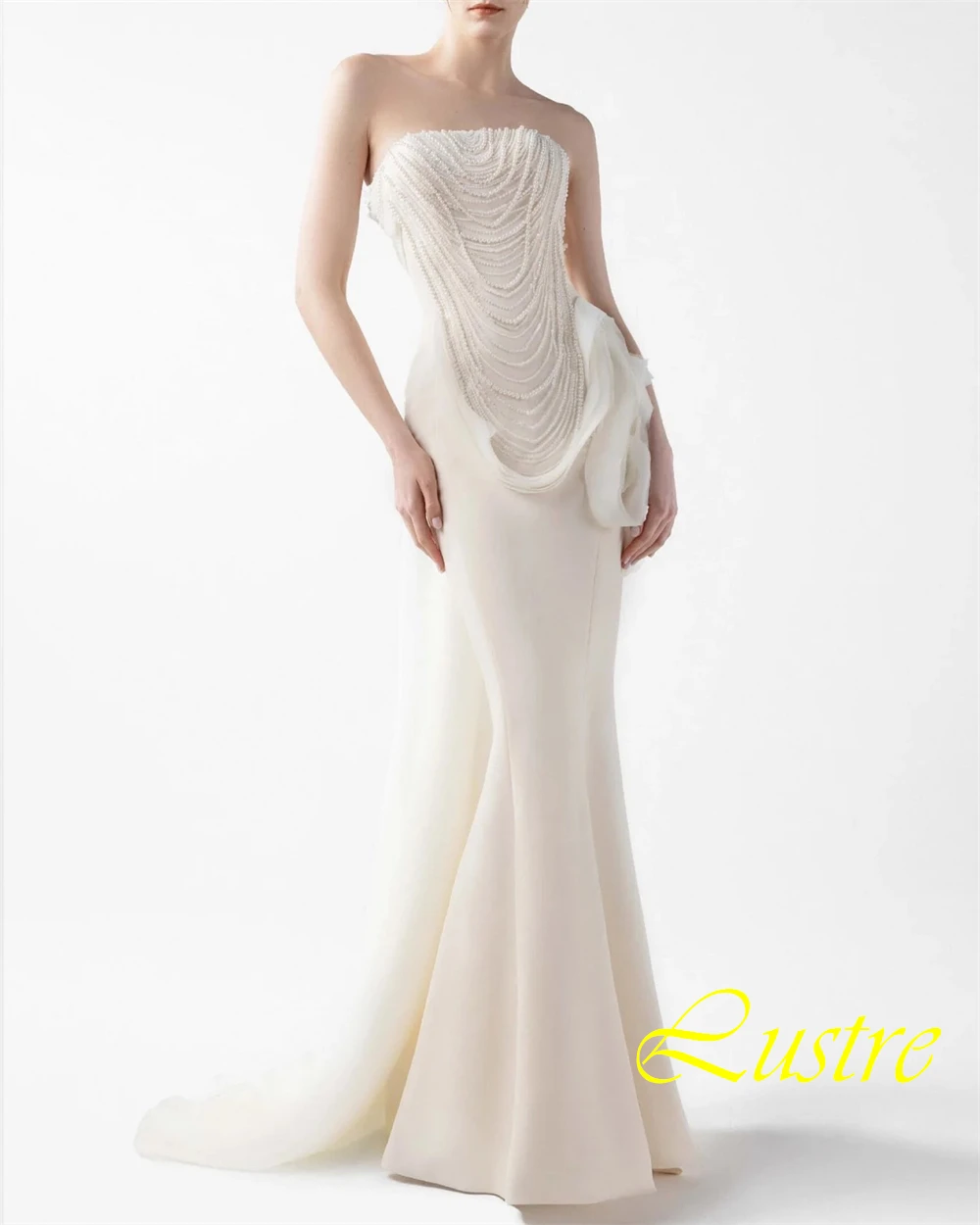 Robe de soirée de luxe personnalisée en Jersey, col bateau, sirène délicate, robes de bal, tempérament, traîne de balayage, robes d'occasion spéciale