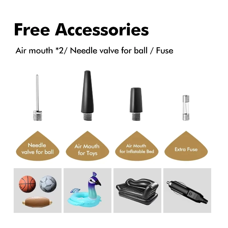 Motorcycle Air Pump Wired Digital Display Inflator Portable Air Compressor with Presta Valve LED Light Pressure Car Bicycle Pump