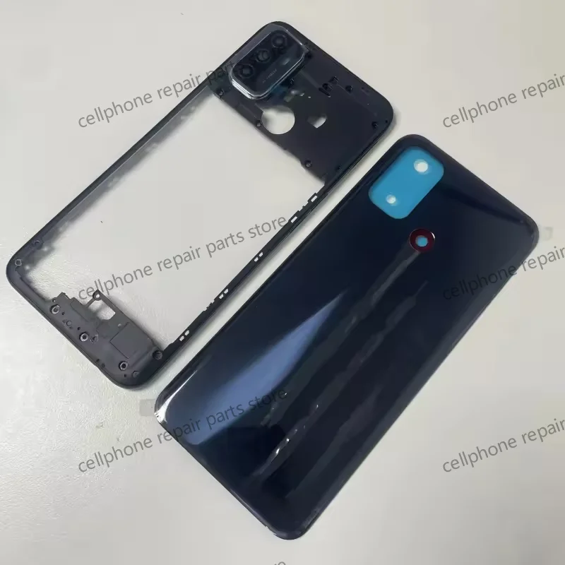 For OPPO A53S A53 4G CPH2139 CPH2135 Full Housing Case Middle Frame Battery Back Cover Rear With Camera Lens