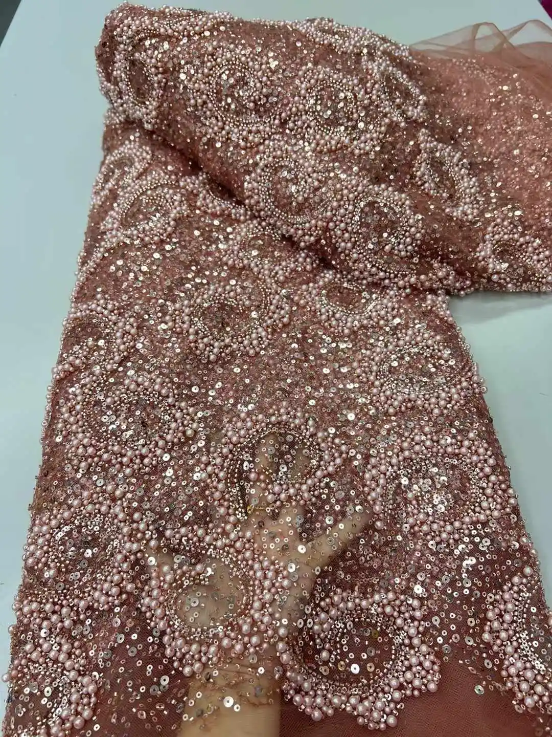 أفريقيا النيجيري مطرز الفرنسية شبكة الدانتيل مع الترتر جودة عالية 2025 التطريز الدانتيل الترتر الدانتيل لفساتين الزفاف النساء