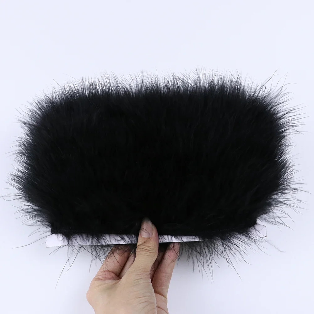 Natural Turkey Marabou Feather Trim 5-7cm Full Fluffy Soft Quill 1/5/10 Meter for DIY Craft Sewing Costume Wedding Decoration